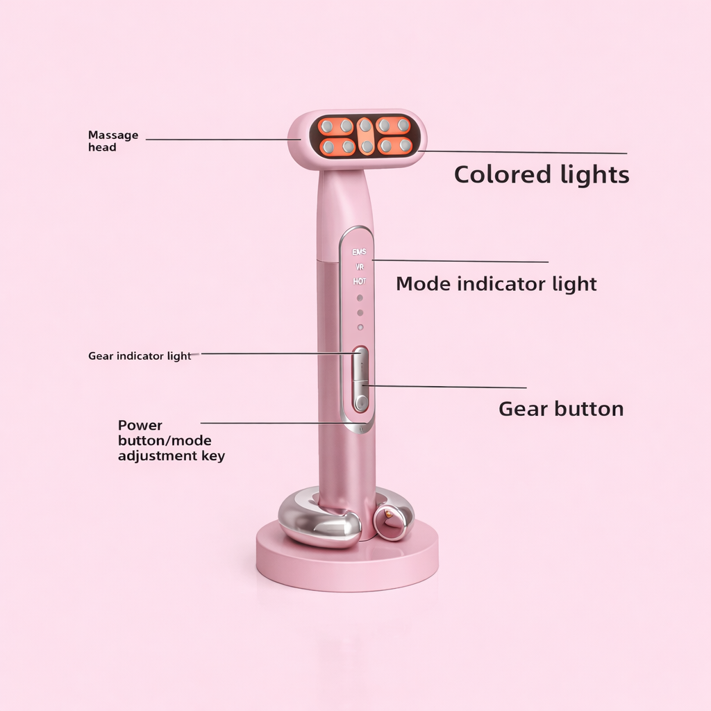 Kalore 4-in-1 Radiant Renewal Skincare Wand with Red Light Therapy
