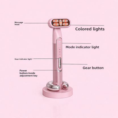 Kalore 4-in-1 Radiant Renewal Skincare Wand with Red Light Therapy